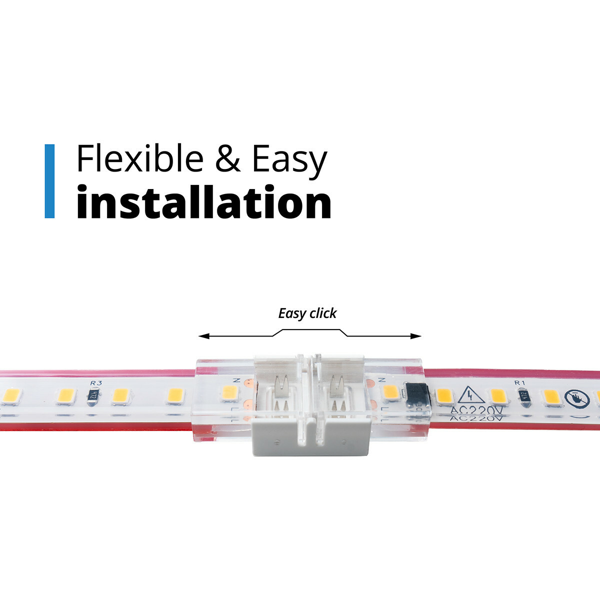 LED Strip Verbinder - Velvalux - Gerader Verbinder