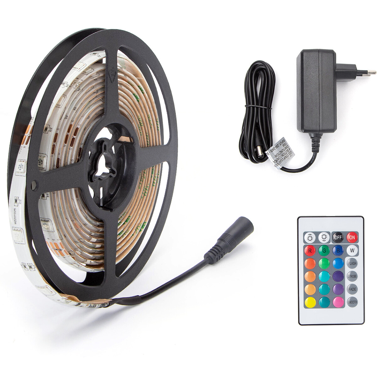 LED Strip Set - Aigi Stippi - 3 Meter - 5050-30 - RGB - Wasserdicht IP65 - Fernbedienung - 12V