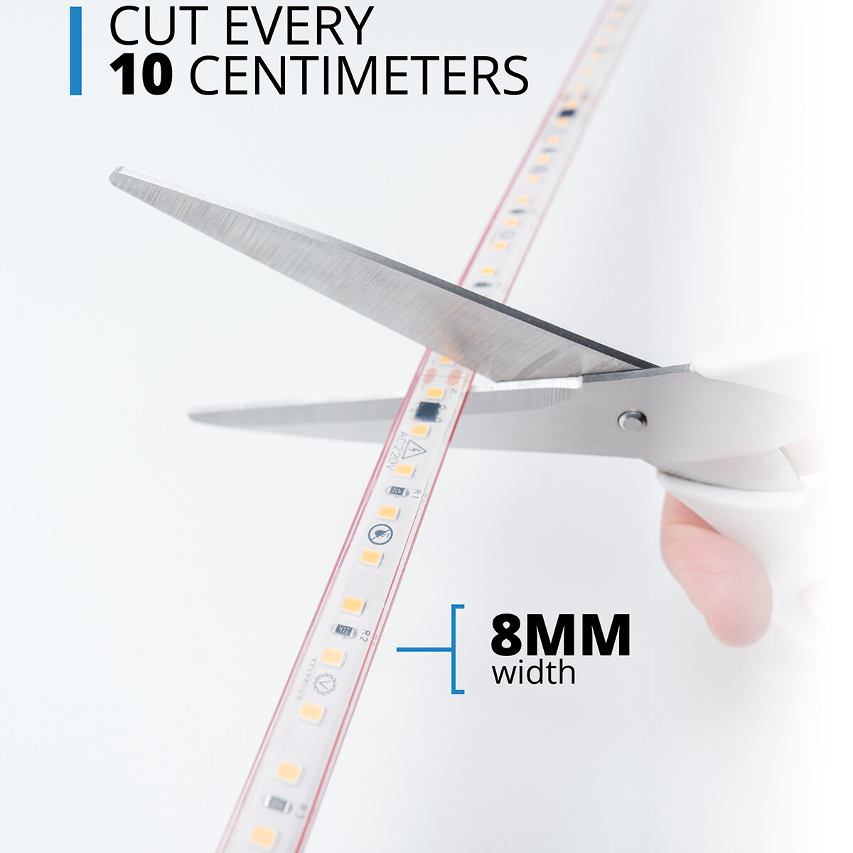 LED Strip - Velvalux - 50 Meter - Warmweiß 3000K - Dimmbar - Wasserdicht IP67 - 96000 Lumen - 6000 LEDs - Direkter Anschluss ans Stromnetz - Funktioniert ohne Treiber