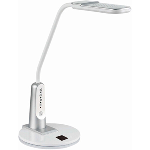 LED Tischlampe - Aigi Diplo - 6W - Anpassbare Lichtfarbe - Dimmbar - Rechteckig - Silber - Kunststoff