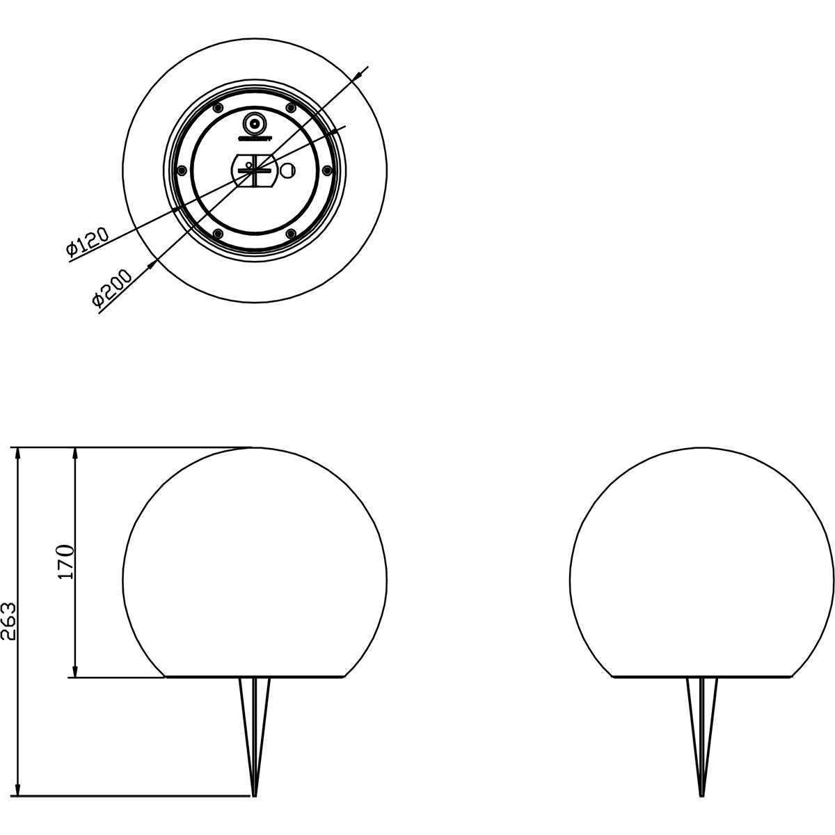 LED Tischlampe mit Solar - Trion Mallo - Tag- und Nacht-Sensor - 5W - Warmweiß 3000K - RGBW - Spritzwassergeschützt IP44 - Rund - Matt Weiß - Kunststoff