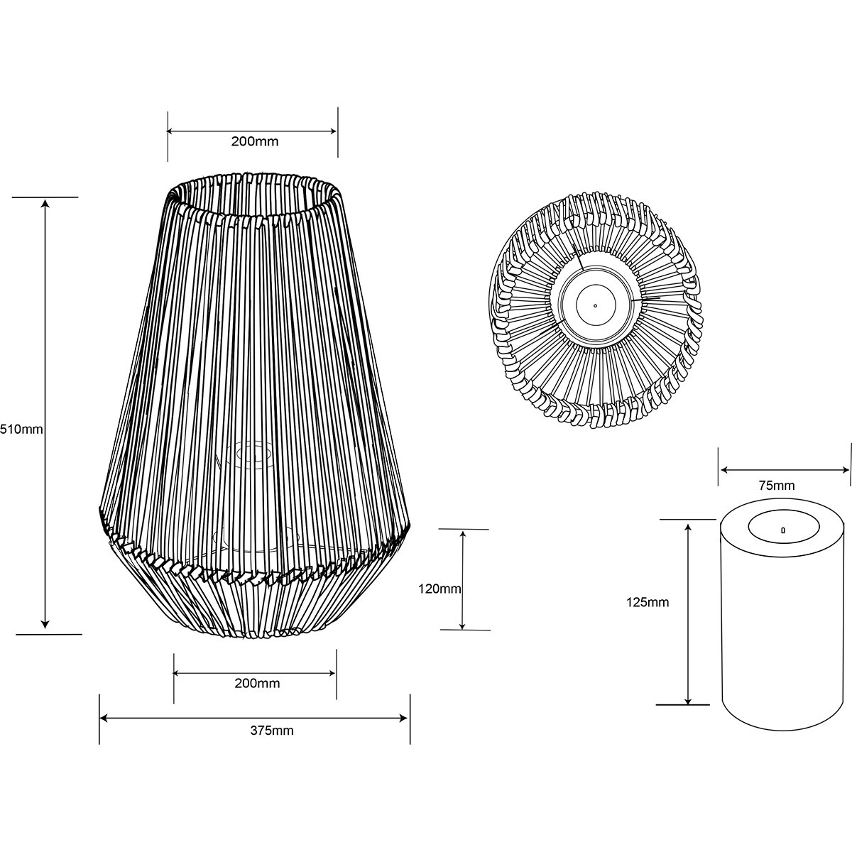 LED Tischleuchte mit Solarenergie - Trion Nero - Tag-und-Nacht-Sensor - Spritzwassergeschützt IP44 - Rund - Grau - Kunststoff