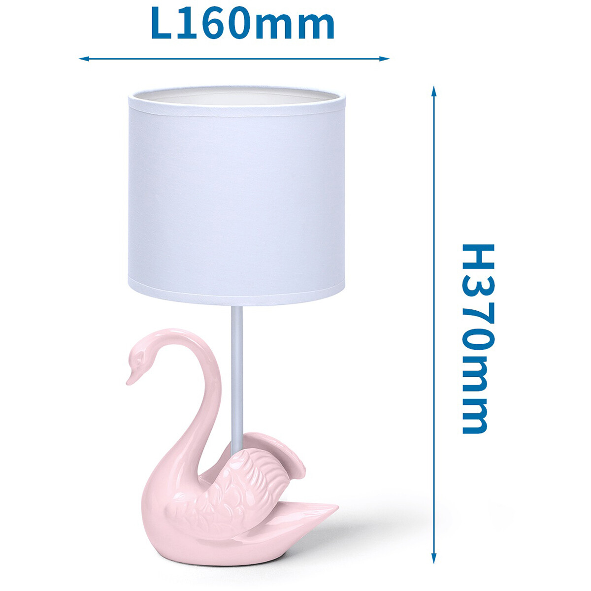 LED Tischlampe - Tischbeleuchtung - Aigi Juvino - E14 Fassung - Rund - Matt Weiß/Rosa - Keramik