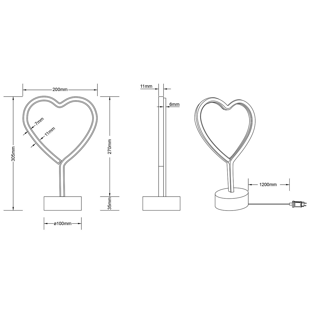 LED Tischlampe - Trion Hirtan - 2W - RGB - Rund - Mattweiß - Kunststoff