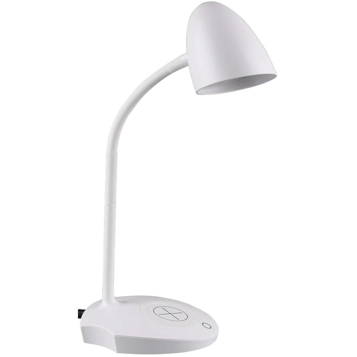 LED Tischlampe - Trion Lida - 4W - Warmweiß 3000K - Rund - Mattweiß - Kunststoff