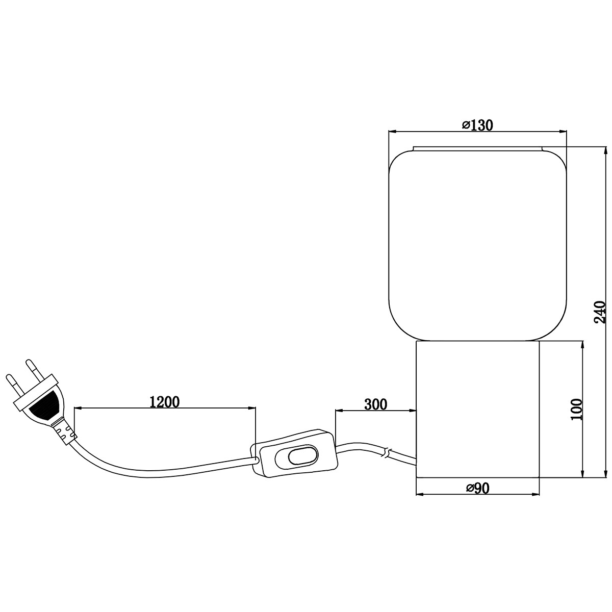 LED Tischlampe - Trion Nikos - E27 Sockel - Rund - Mattes Gold - Aluminium