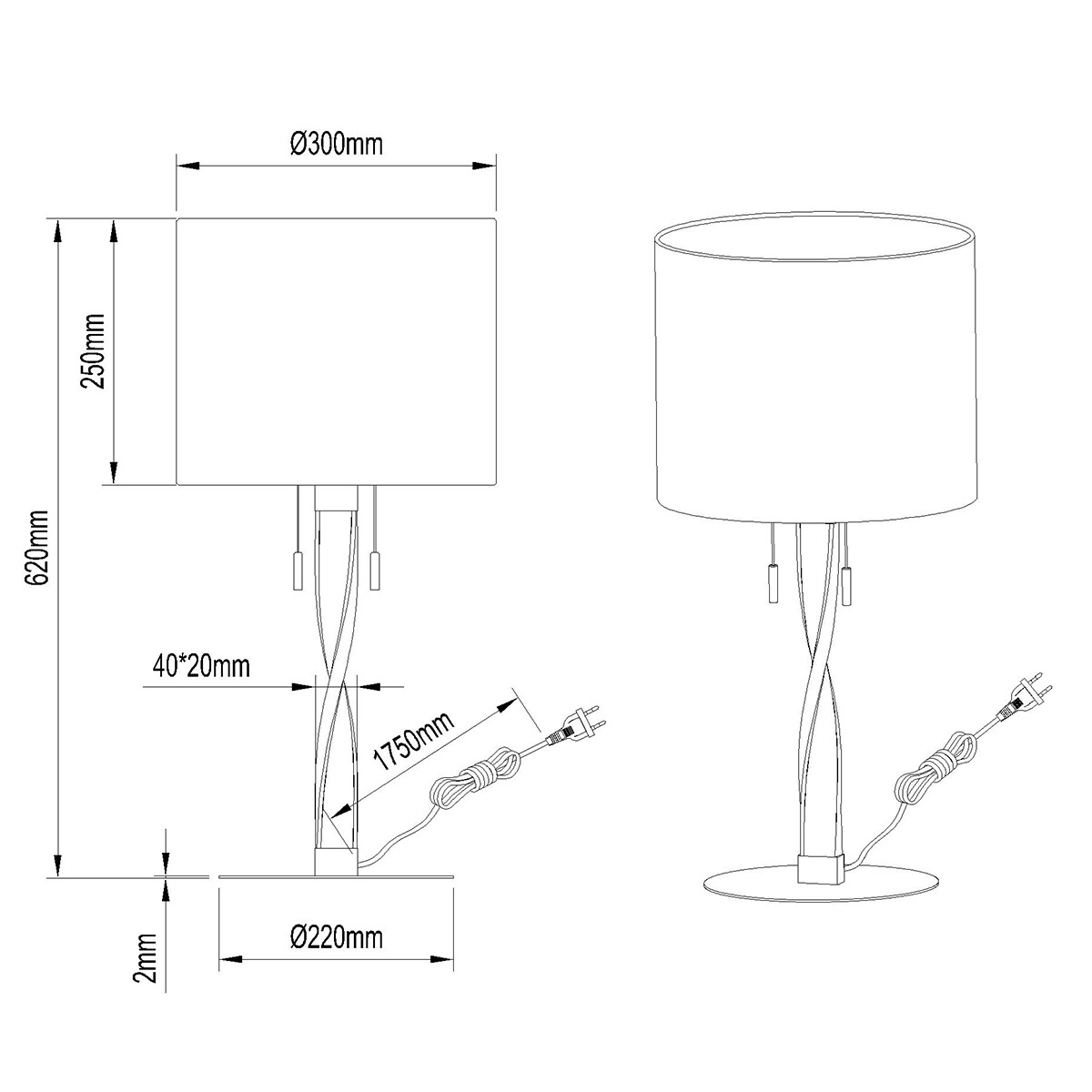 LED Tischlampe - Trion Ninda - E27 Sockel - 6W - Warmweiß 3000K - Rund - Mattes Gold - Aluminium