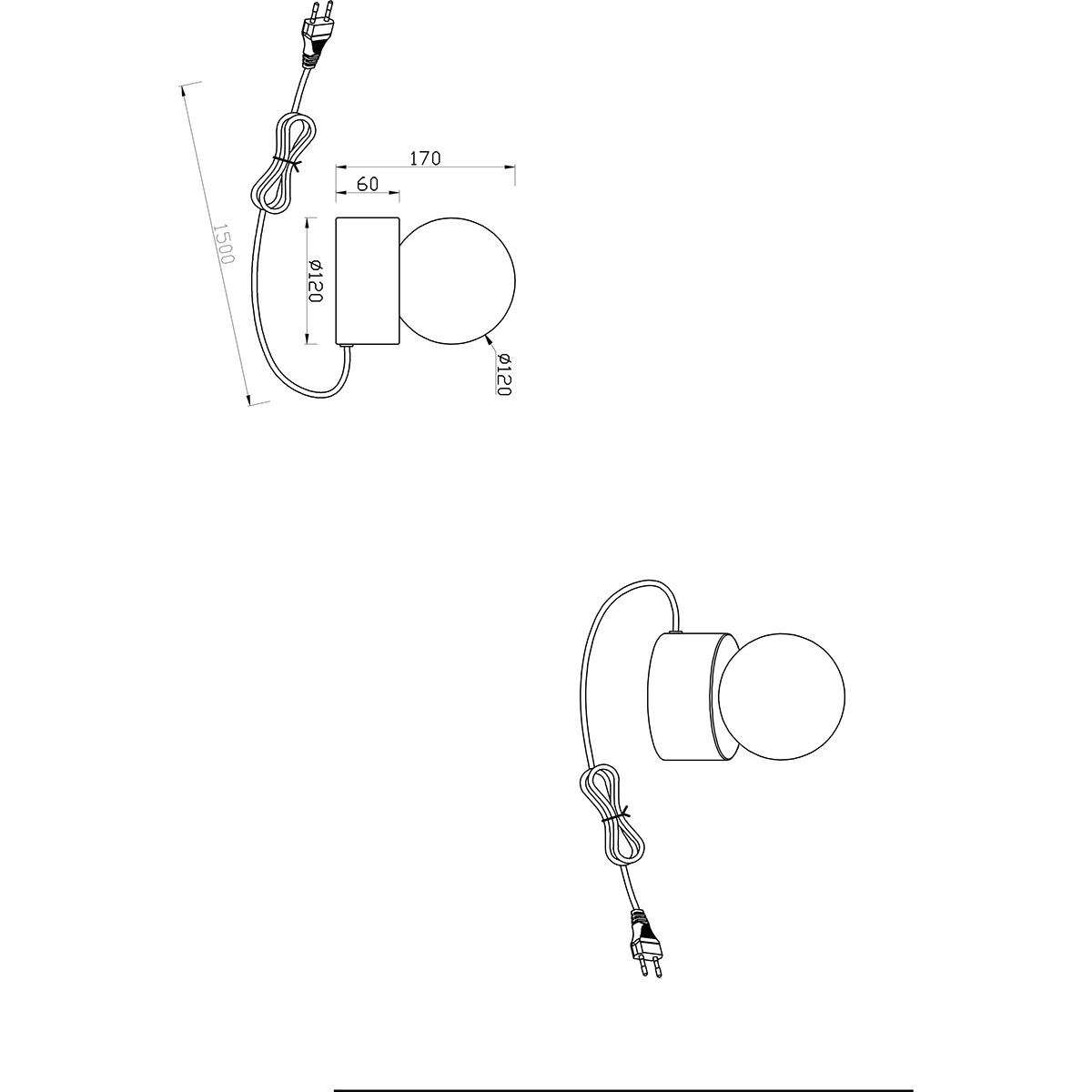 LED-Tischlampe - Tischbeleuchtung - Trion Tesso - E14 Fassung - Rund - Kaffee - Metall