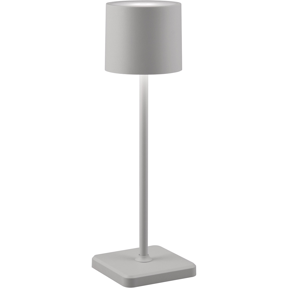 LED Tischleuchte - Trion Andez - 1.5W - Anpassbare Farbe - Aufladbare Batterien - Grau - Kunststoff