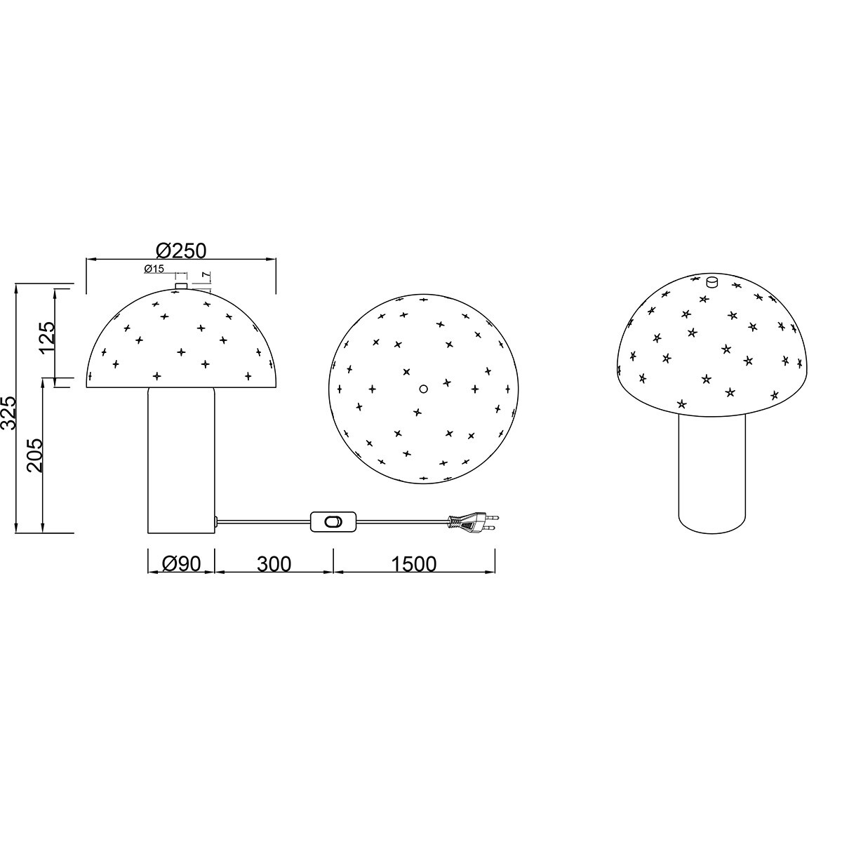 LED Tischleuchte - Trion Ates - E14 Fassung - 1 Lichtpunkt - Max 28W - Matt Weiß - Metall