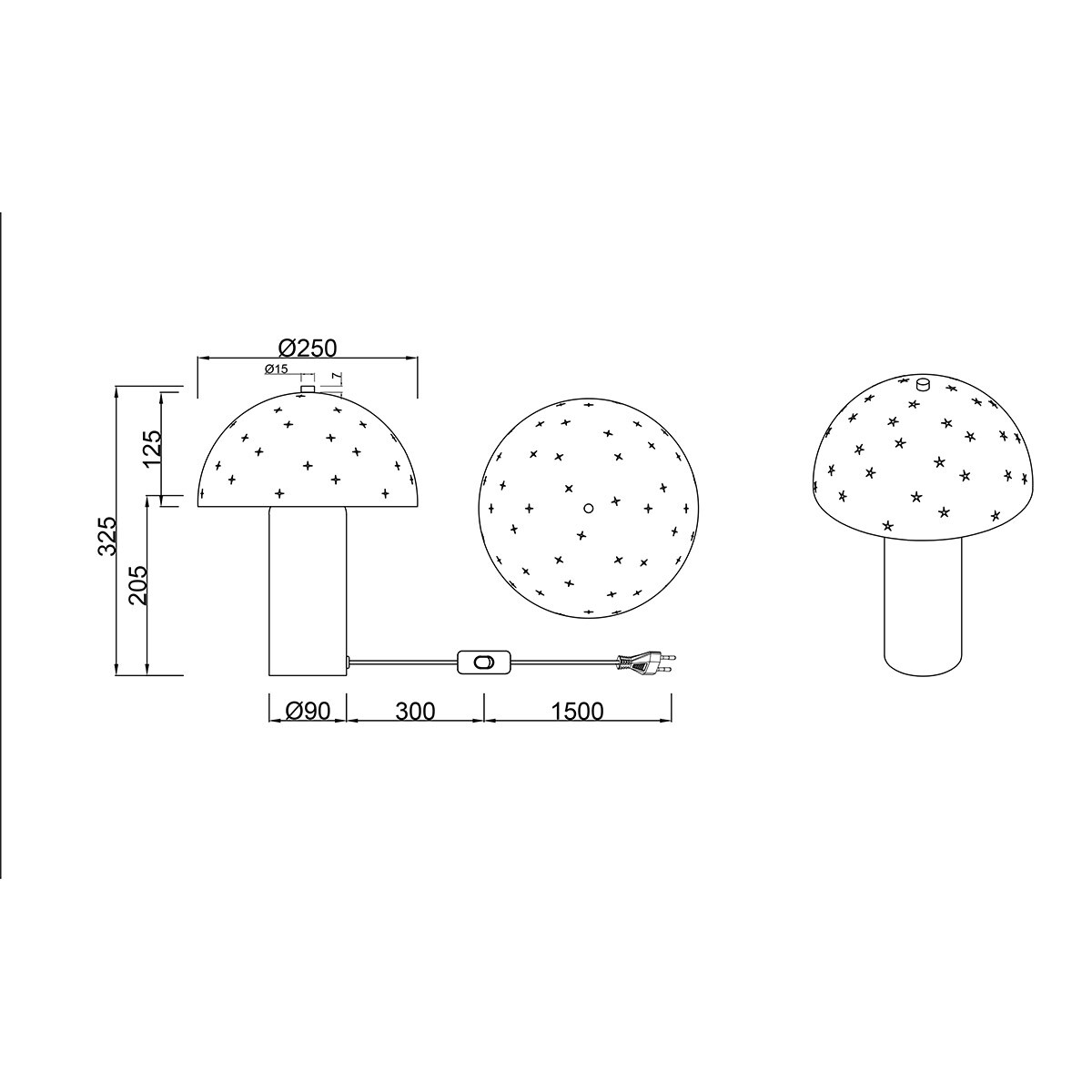 LED Tischleuchte - Trion Ates - E14 Fassung - 1 Lichtpunkt - Max 28W - Taupe - Metall