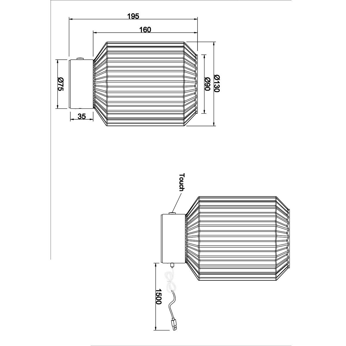 LED Tischleuchte - Trion Doli - 1.5W - Warmweiß 3000K - Wiederaufladbare Batterien - Matt Messing - Metall - Grünes Glas