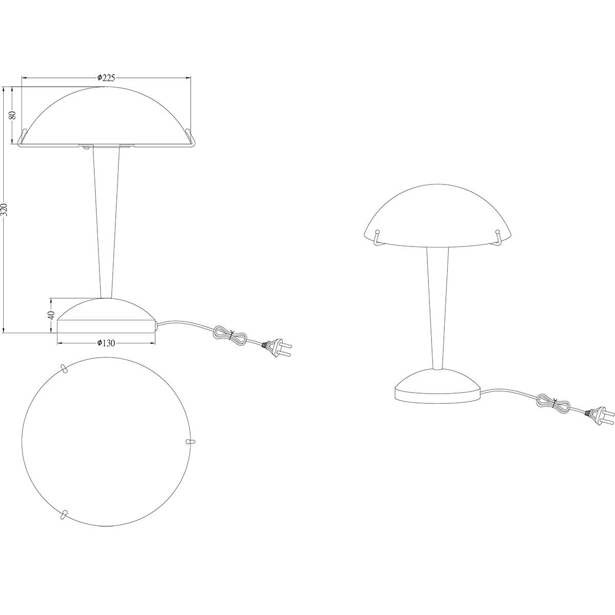 LED Tischleuchte - Trion Ilza - E14 Fassung - 1 Lichtquelle - Matt Messing - Metall - Weißes Glas