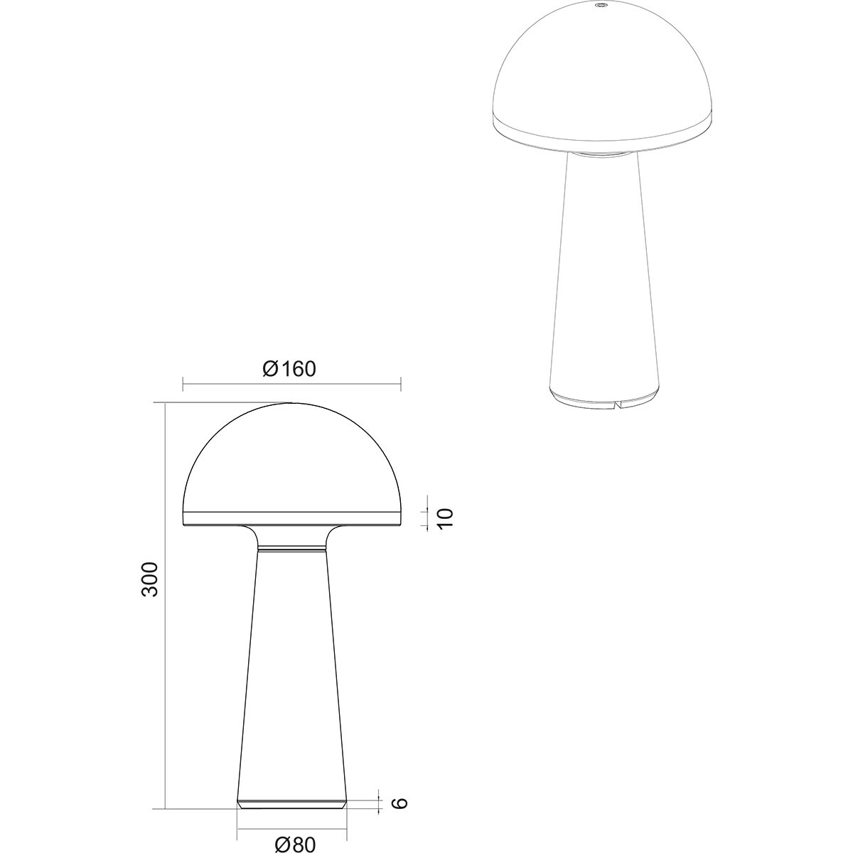 LED Tischleuchte - Trion Lungo - 2W - Anpassbare Farbe - Aufladbare Batterien - Anthrazit - Gegossenes Aluminium