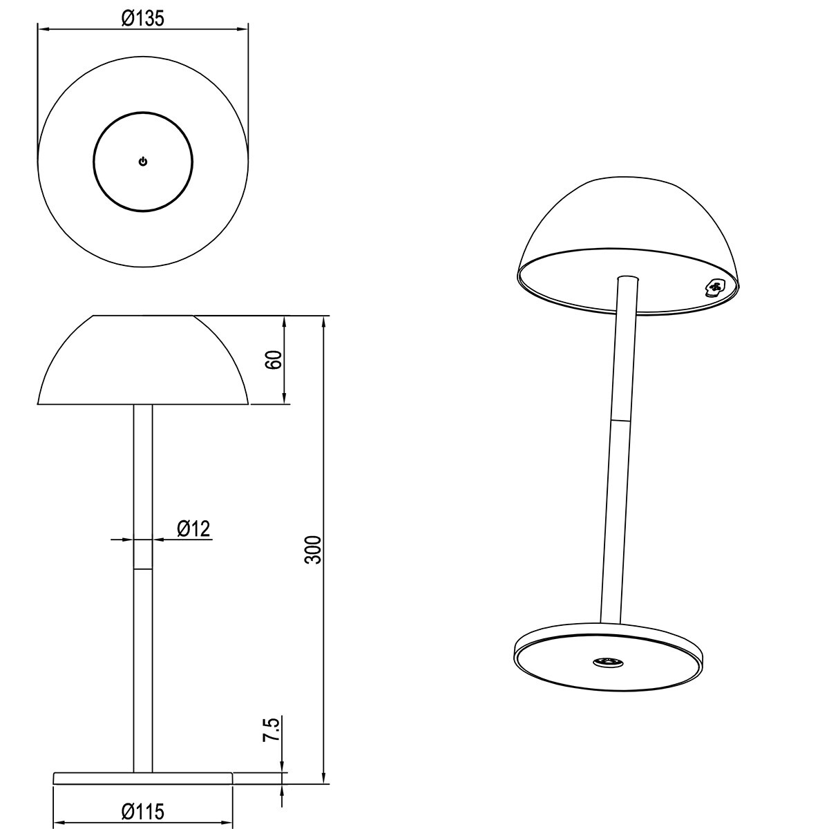 LED Tischleuchte - Trion Rado - 1.7W - Warmweiß 3000K - Aufladbare Batterien - Pistaziengrün - Kunststoff