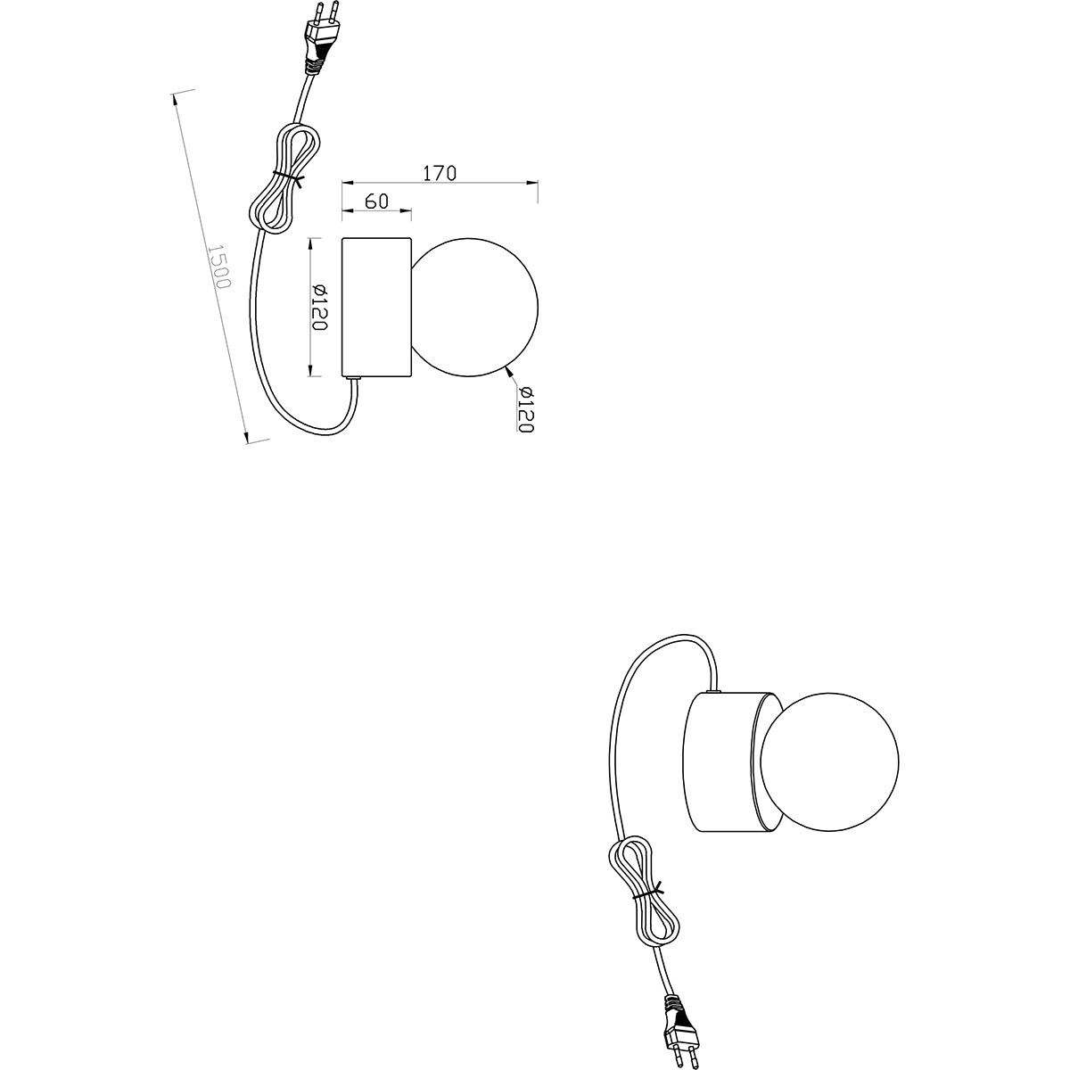 LED Tischleuchte - Trion Stenu - E14 Fassung - 1 Lichtpunkt - Max 25W - Gelb - Metall