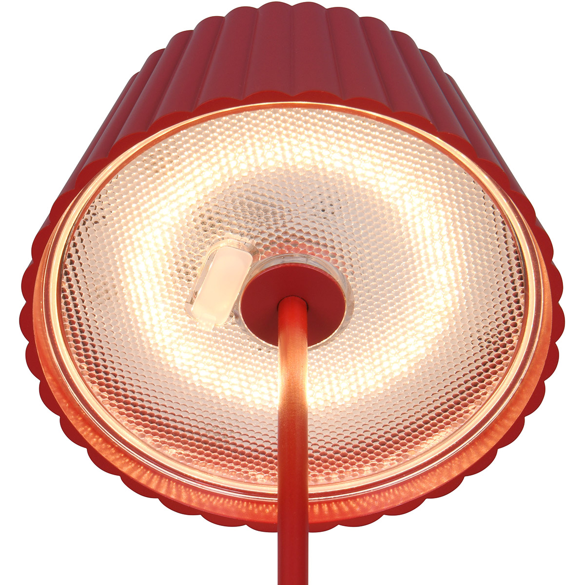 LED Tischleuchte - Trion Uraz - 1.5W - Warmweiß 3000K - Aufladbare Batterien - Rot - Metall