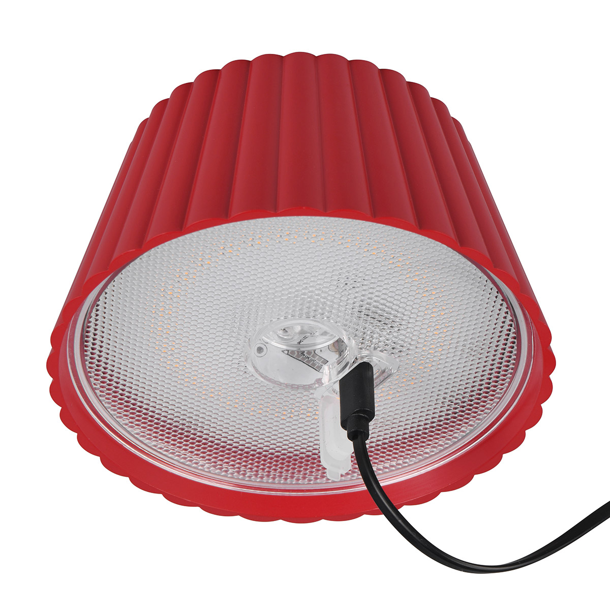 LED Tischleuchte - Trion Uraz - 1.5W - Warmweiß 3000K - Aufladbare Batterien - Rot - Metall