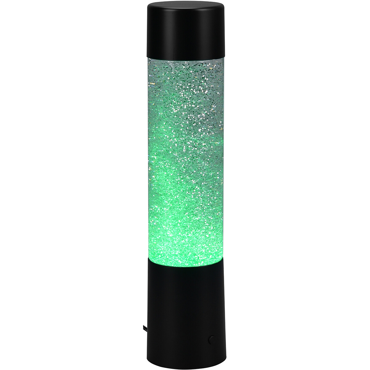 LED Tischlampe - Trion Wuka Glitter - 0.9W - Warmweiß 3000K - Rund - Matt Schwarz - Kunststoff