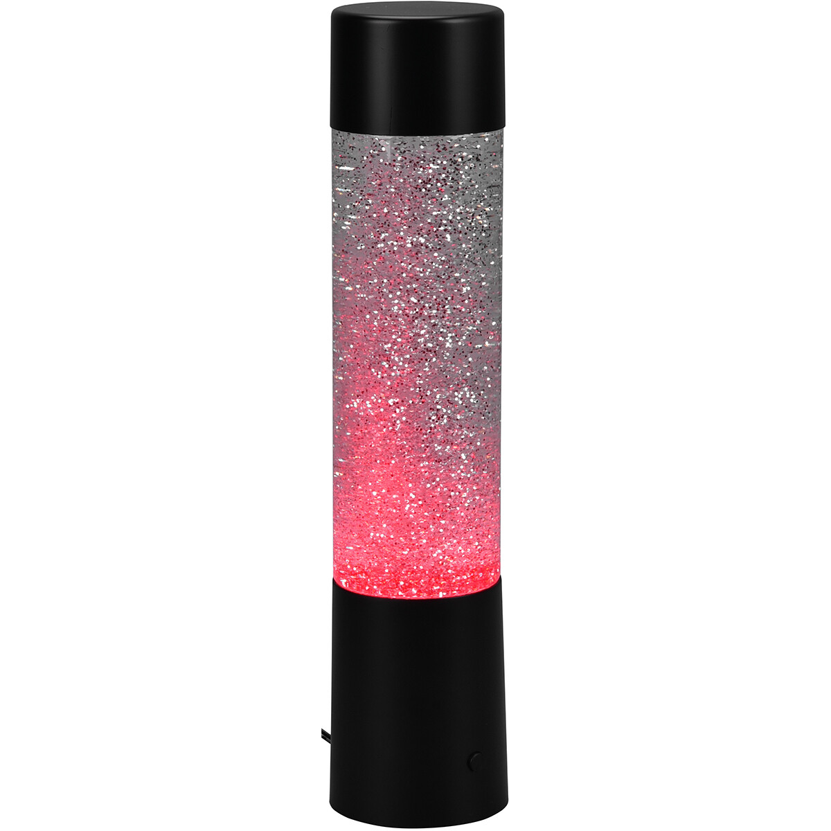 LED Tischlampe - Trion Wuka Glitter - 0.9W - Warmweiß 3000K - Rund - Matt Schwarz - Kunststoff