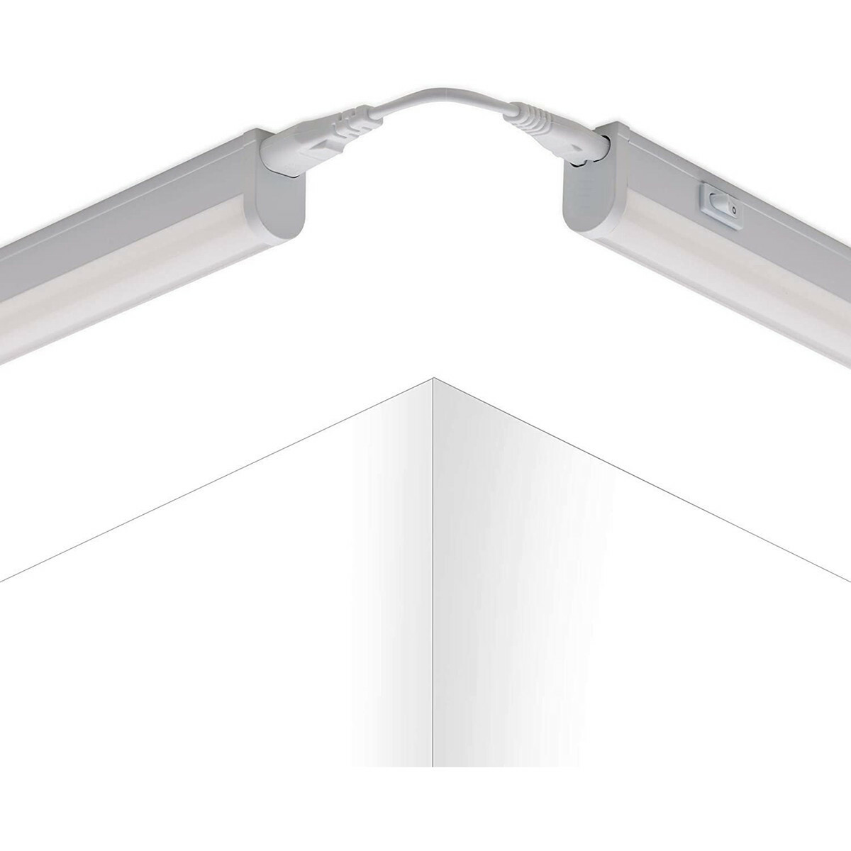 LED TL Feuchtraumleuchte mit T5 Röhre - Küchenbeleuchtung - Aigi Timola - 90cm Einzel - 10W - Koppelbar - Neutralweiß 4000K - Mattweiß - Kunststoff