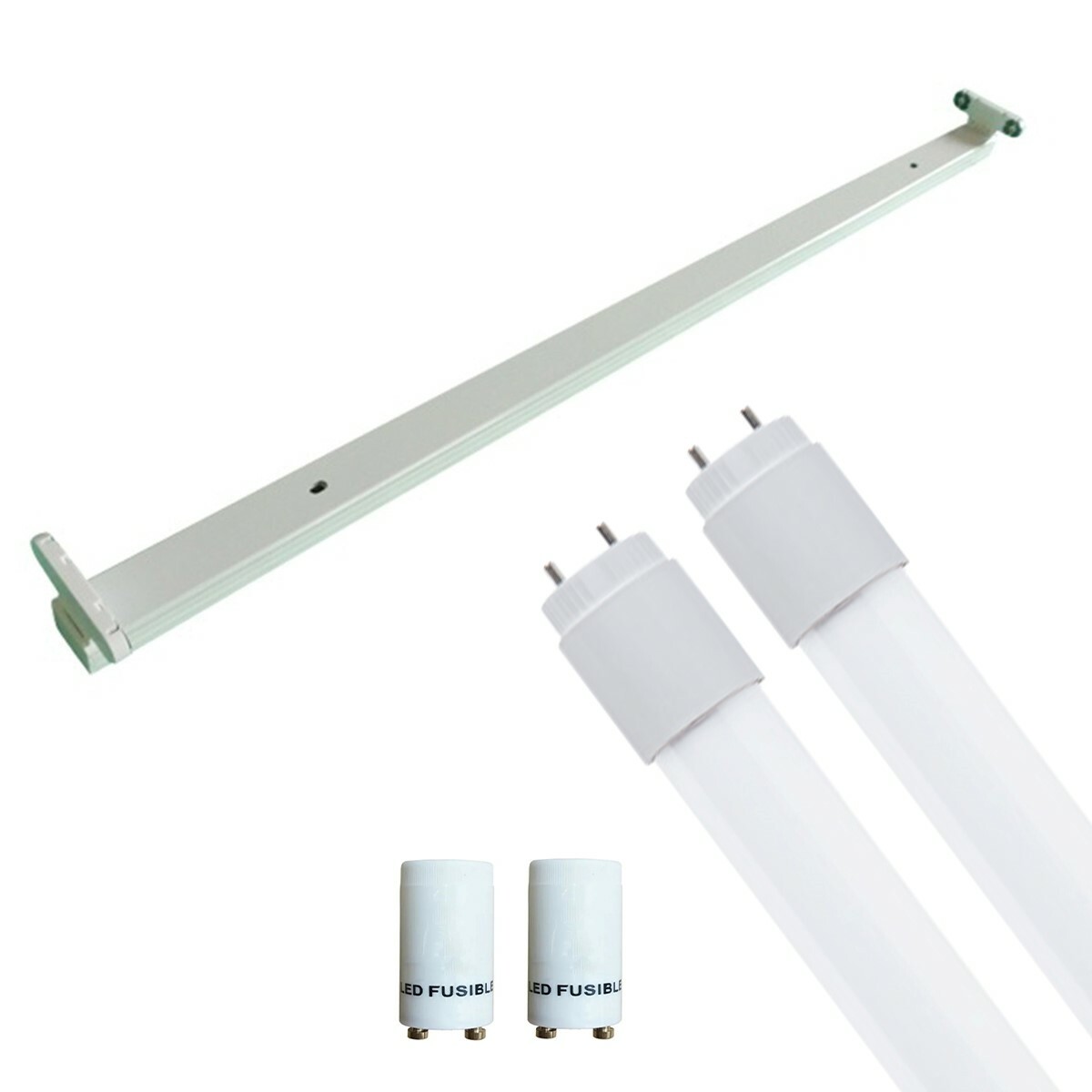 LED TL Feuchtraumleuchte mit T8 Röhre inkl. Starter - Aigi Dybolo - 120cm Doppelt - 32W - Kaltweiß 6400K - Schutzklasse IP20