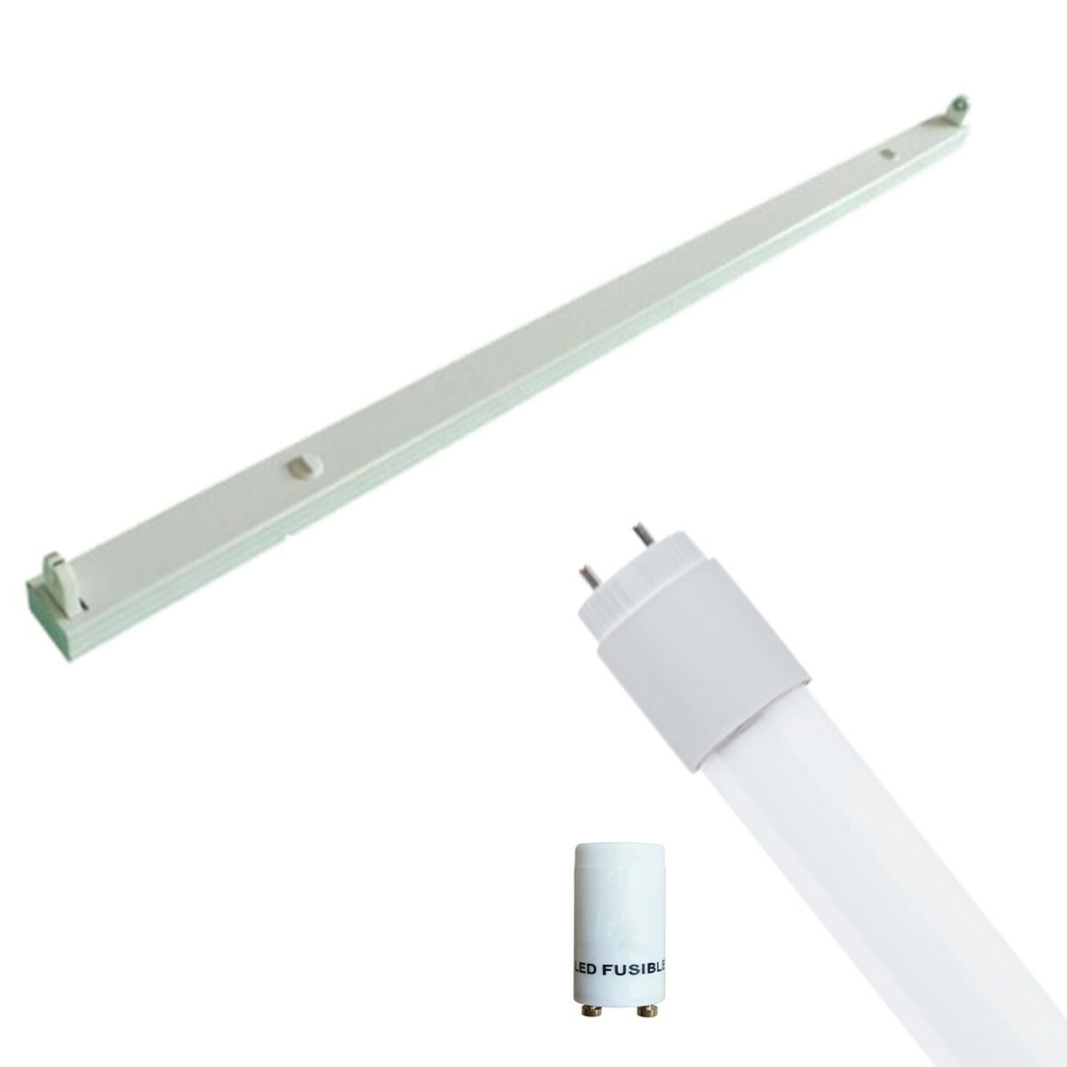 LED TL Feuchtraumleuchte mit T8 Röhre inkl. Starter - Aigi Dybolo - 120cm Einzel - 16W - Neutralweiß 4200K - Schutzklasse IP20