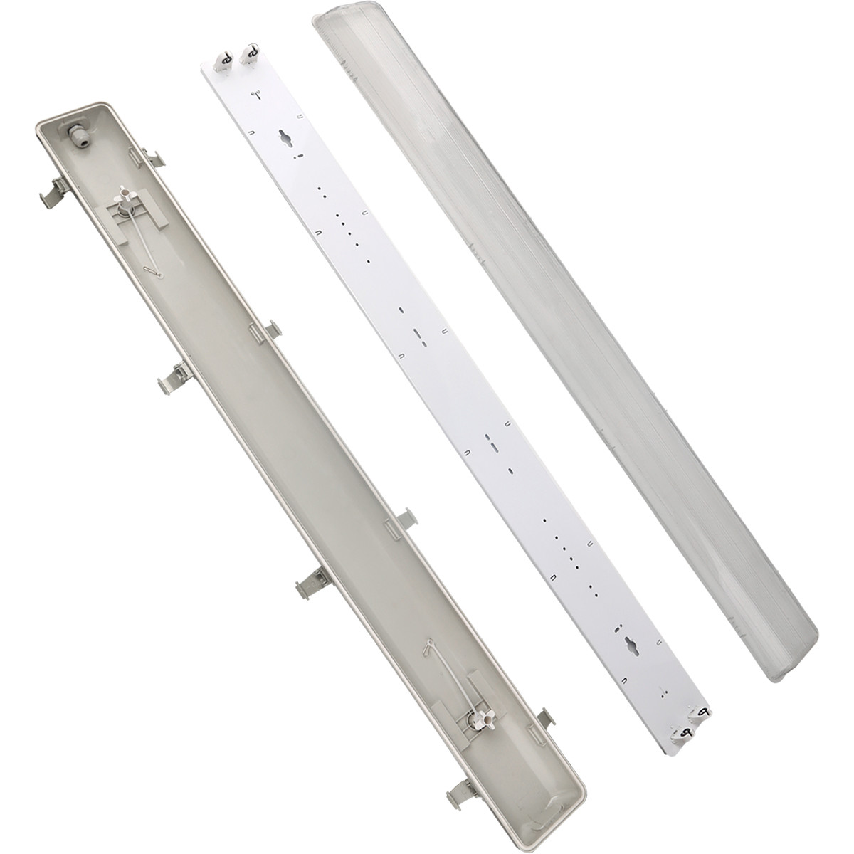 LED TL Feuchtraum-Wannenleuchte T8 - Aigi - 150cm Doppel - Wasserdicht IP65 - Kunststoff