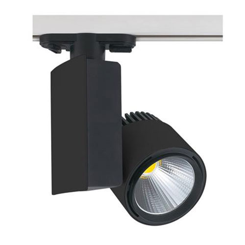 LED Schienensystem - Track Strahler - 23W 1 Phasen - Rund/Rechteckig - Universalweiß 4200K - Mattschwarz Aluminium