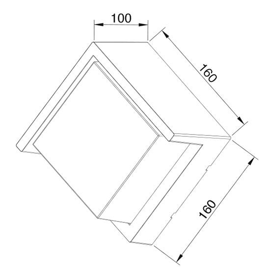 LED Außenwandleuchte - Agusa 3 - Kunststoff Mattschwarz - 12W Universalweiß 4200K - Quadratisch