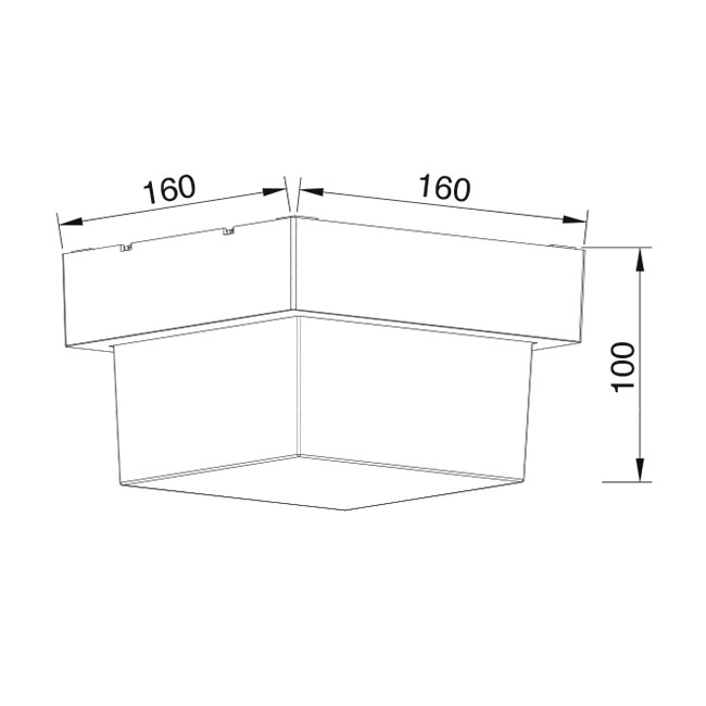 LED Außenwandleuchte - Agusa 4 - Kunststoff Mattschwarz - 12W Universalweiß 4200K - Quadratisch