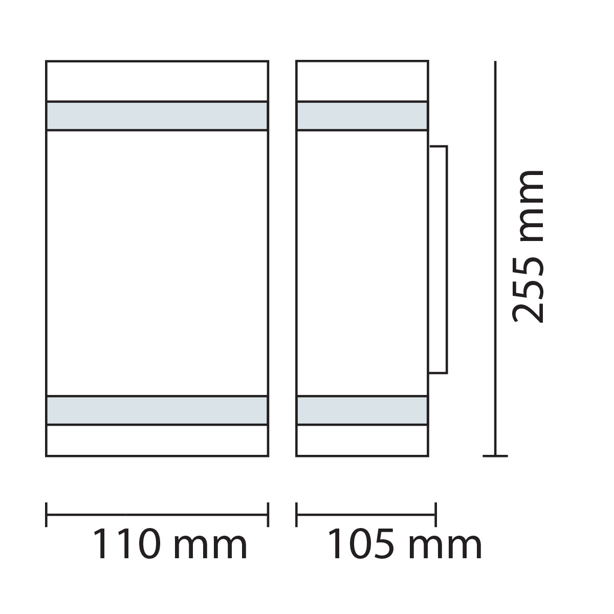 LED Außenwandleuchte - Gardy 2 - Edelstahl Matt Chrom - GU10 - Quadratisch