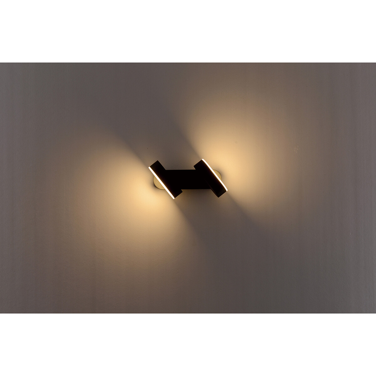 LED Außenwandleuchte - Sanola Trapon - 13W - Warmweiß 2700K - Rund - Mattschwarz - Aluminium