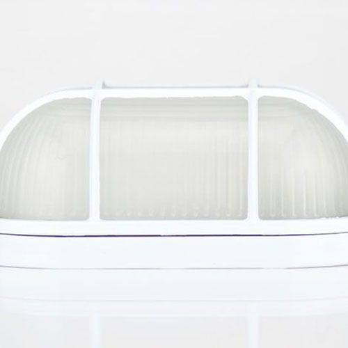 LED Außenwandleuchte - Torina - Aluminium Mattweiß - E27 - Oval