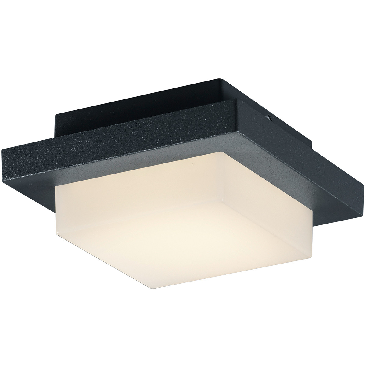 LED Außendeckenleuchte - Trion Hando - 3W - Mattschwarz - Aluminium