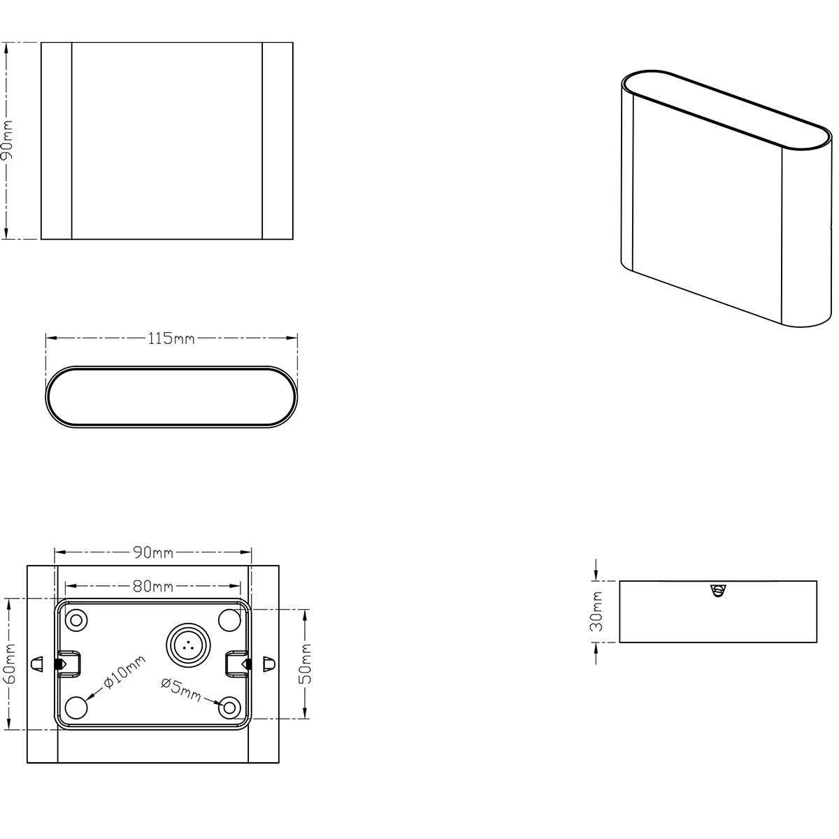 LED Außenwandleuchte - Trion Thino - 4W - Mattweiß - Aluminium