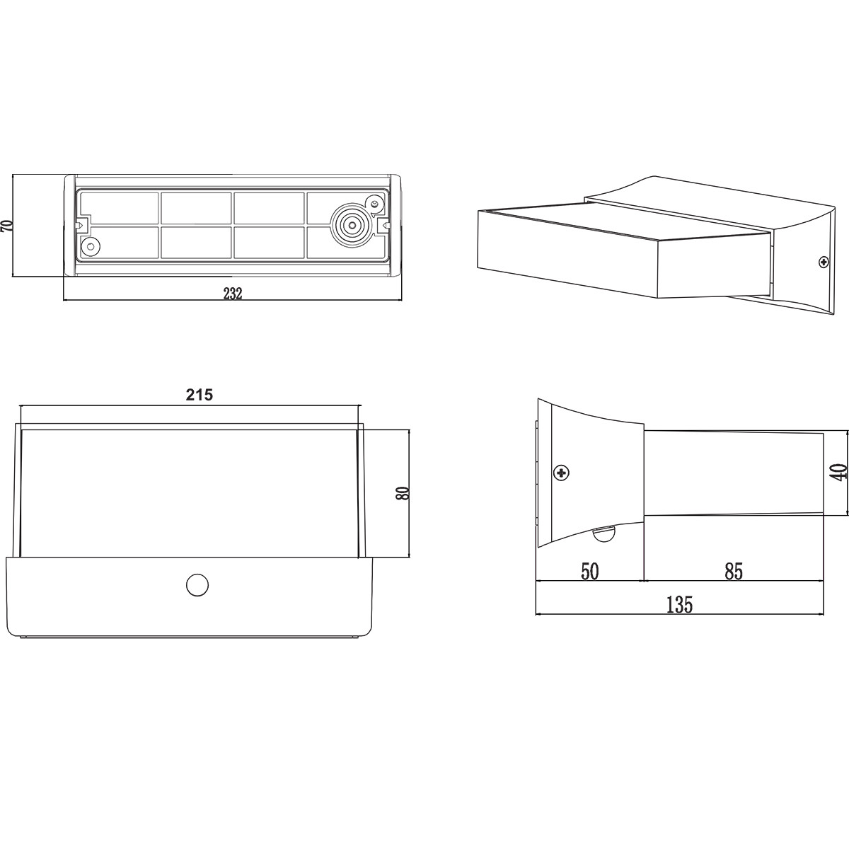 LED Außenwandleuchte - Trion Cuary - Bewegungsmelder - 11W - Mattschwarz - Aluminium