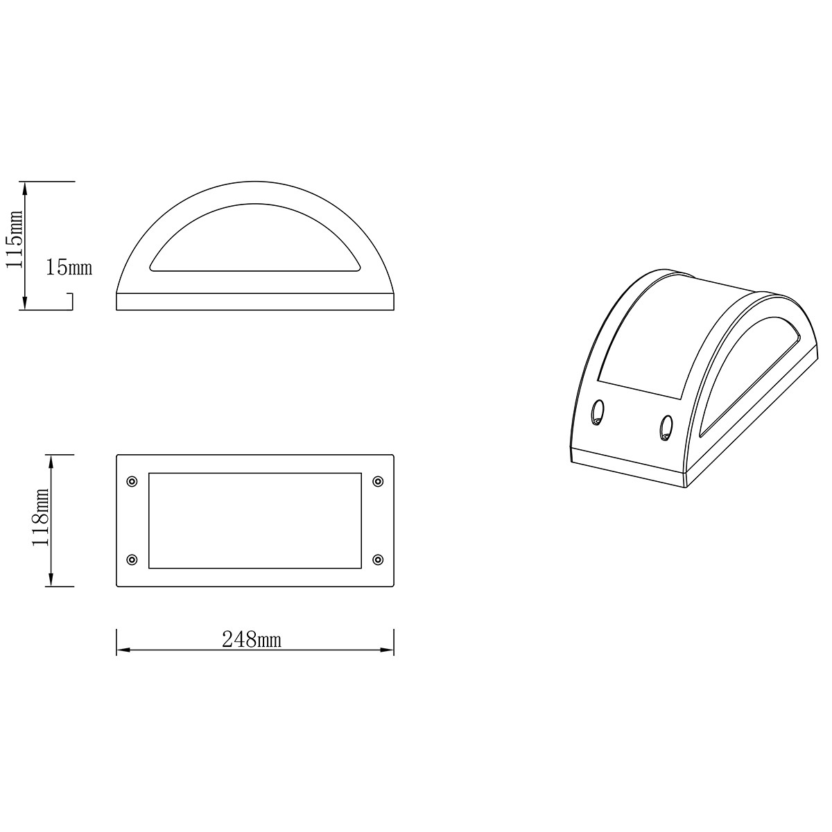 LED Außenwandleuchte - Trion Keraly - 12W - Mattweiß - Kunststoff