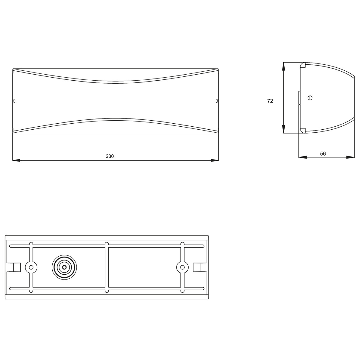 LED Außenwandleuchte - Trion Kinda - 9W - Mattschwarz - Aluminium