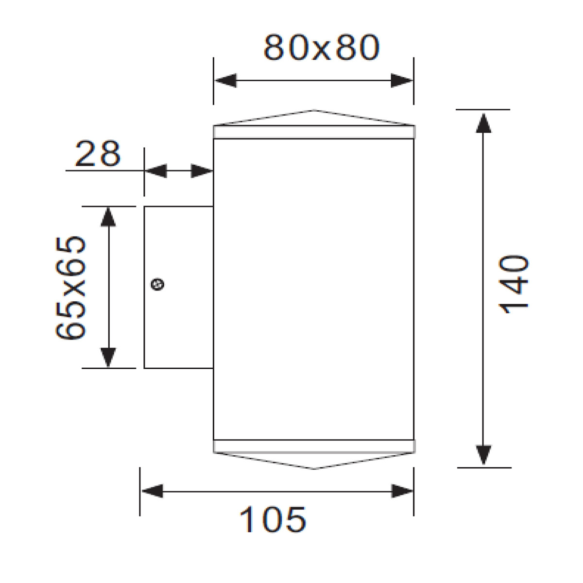 LED Außenwandleuchte - Trion Qutino - 10W - Warmweiß 3000K - Mattgrau - Edelstahl