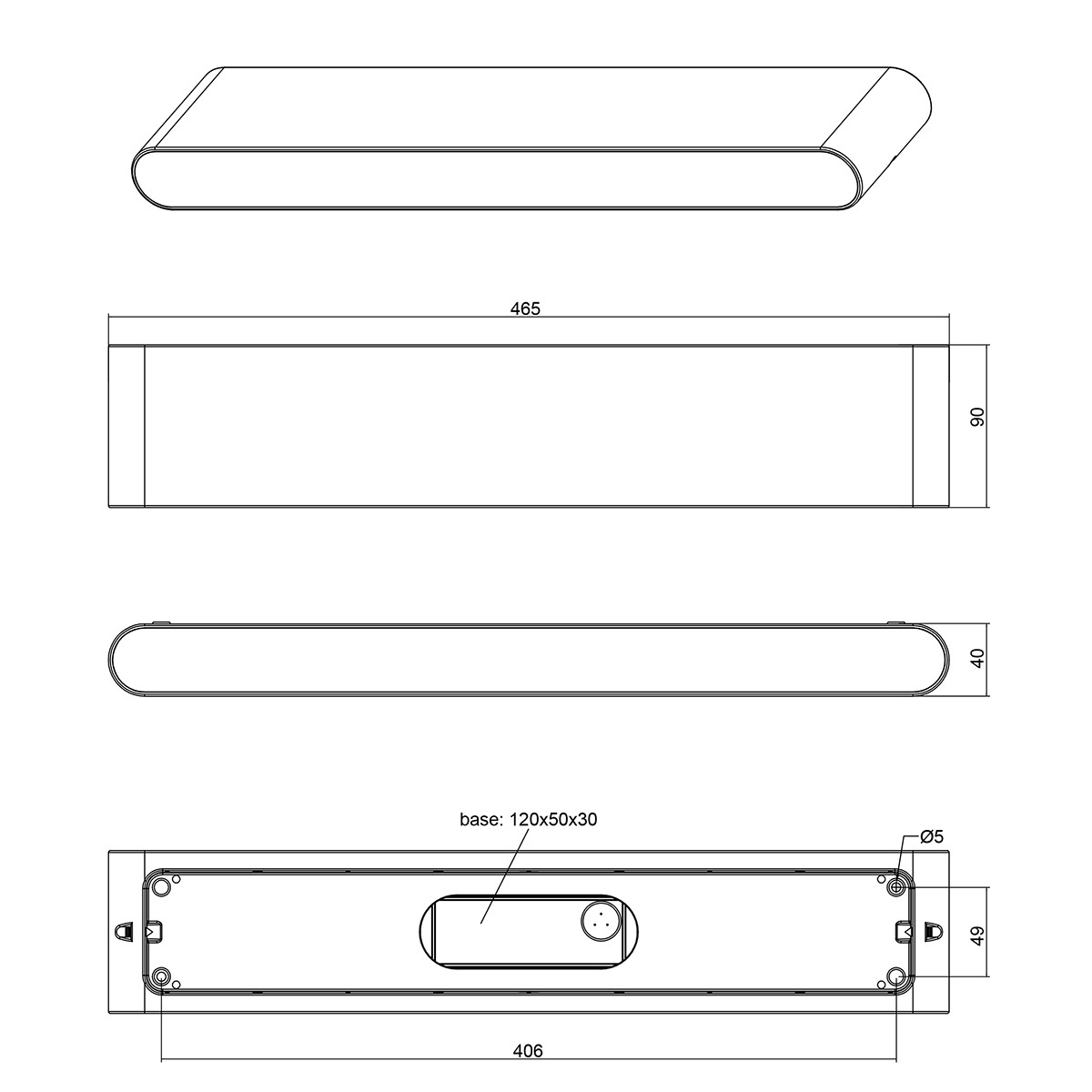 LED Außenwandleuchte - Trion Thino - 16W - Mattweiß - Aluminium