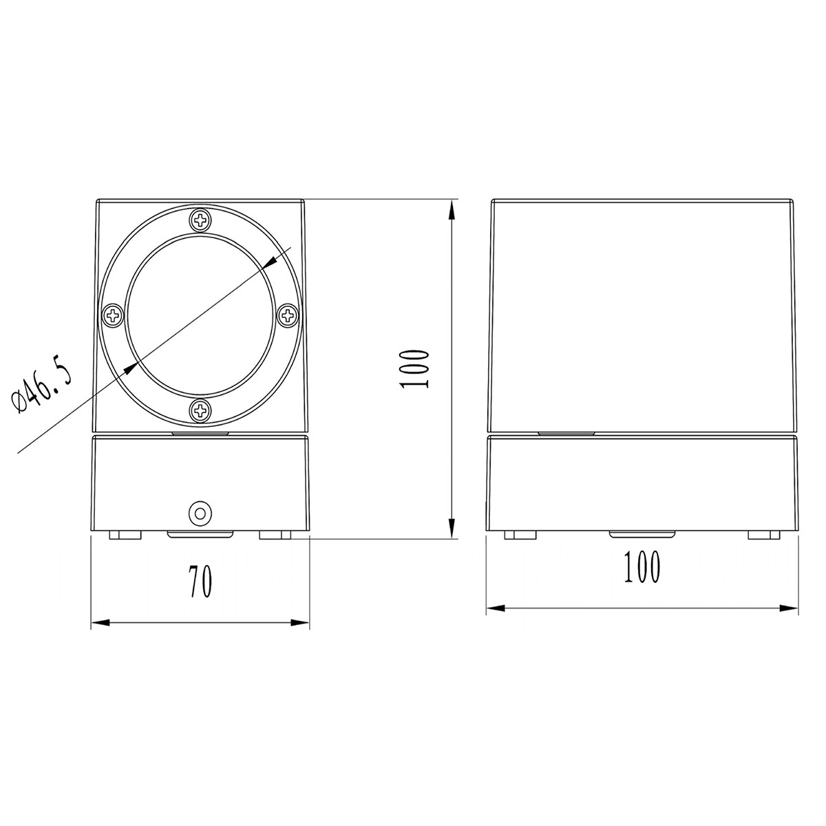 LED Außenwandleuchte - Trion Tibena - 3W - Mattschwarz - Aluminium - Drehbar