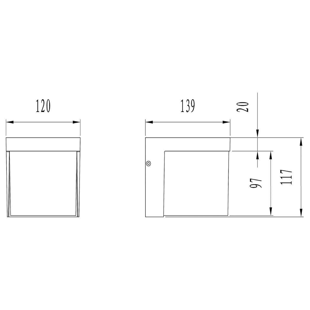 LED Außenwandleuchte - Trion Yanely - 3W - Mattweiß - Aluminium