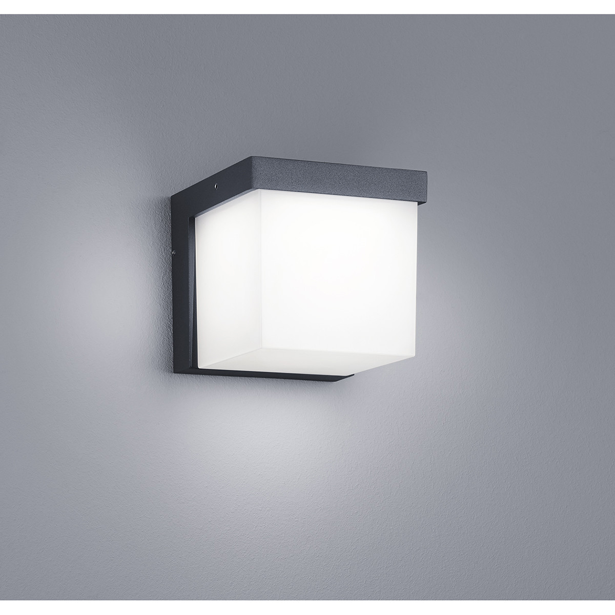 LED Außenwandleuchte - Trion Yanely - 3W - Mattschwarz - Aluminium