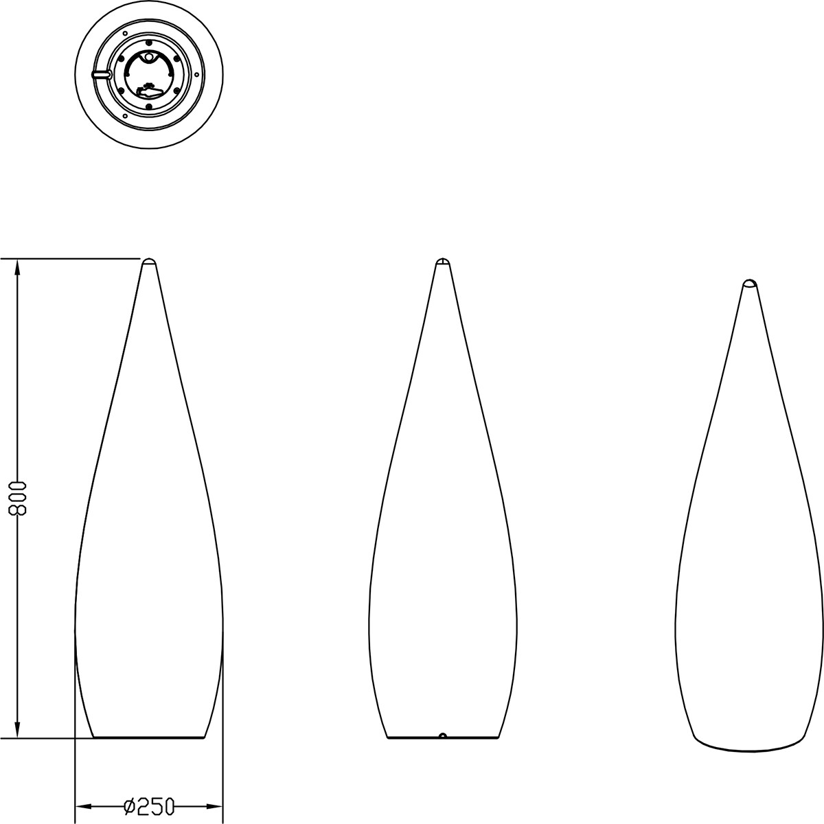 LED Gartenbeleuchtung - Stehlampe - Trion Palina - 3W - Warmweiß 3000K - RGBW - Dimmbar - Oval - Matt Weiß - Kunststoff