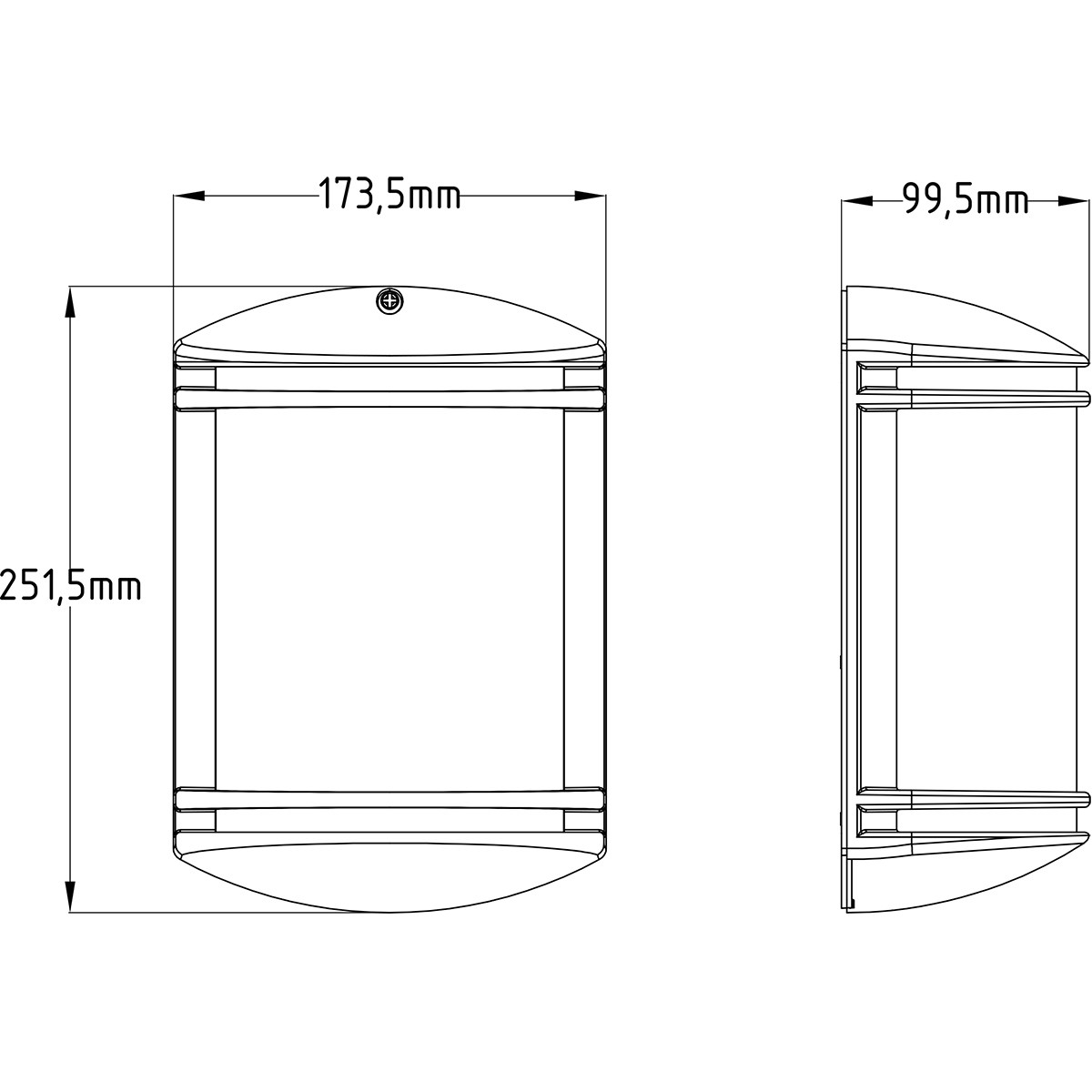 LED Pollerleuchte - Achina 4 - Bewegungsmelder - Kunststoff Mattschwarz - E27 Sockel - Oval