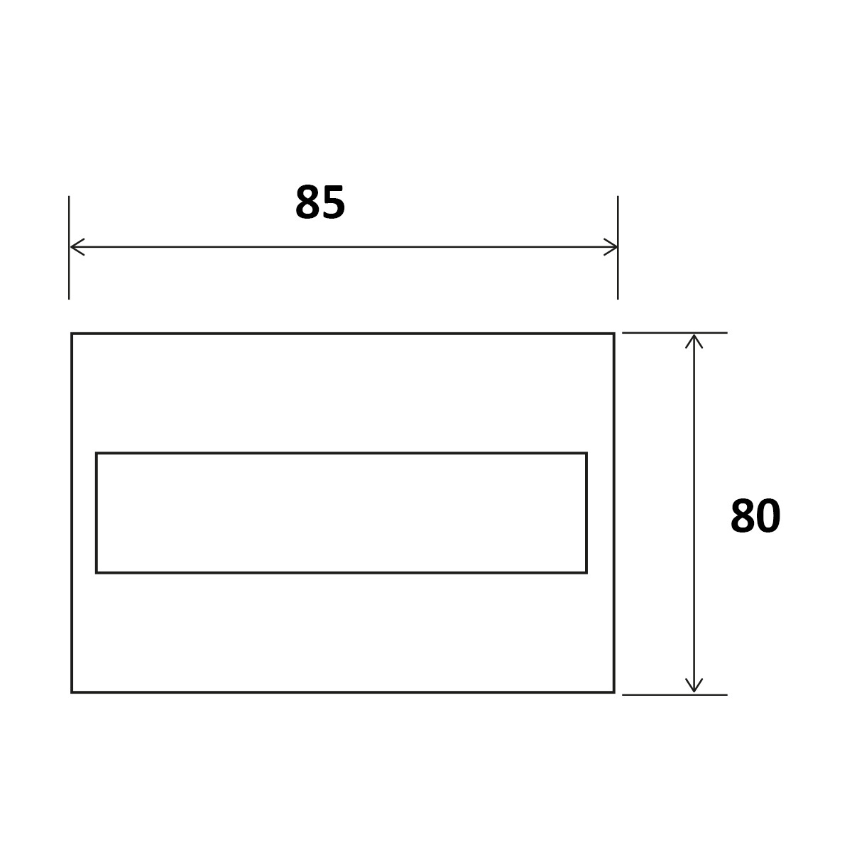 LED Gartenbeleuchtung - Außenwandleuchte - Tistow Up and Down - 5W - 1-flammig - Neutralweiß 4200K - Wasserdicht IP65 - Rechteck - Mattschwarz - Aluminium