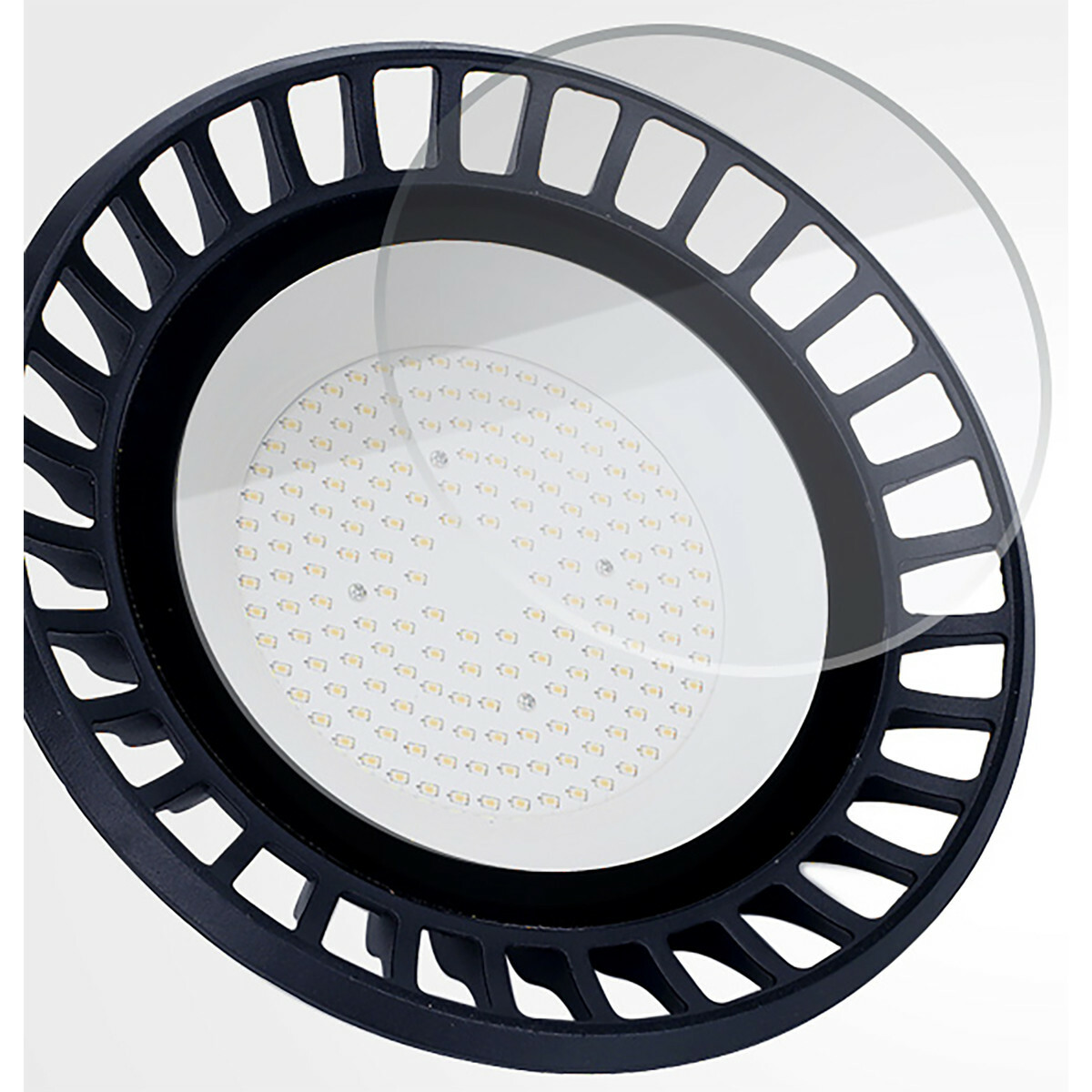 LED UFO High Bay 100W - Aigi Eiya - Lagerbeleuchtung - Wasserdicht IP65 - Kaltweiß 6500K - Aluminium