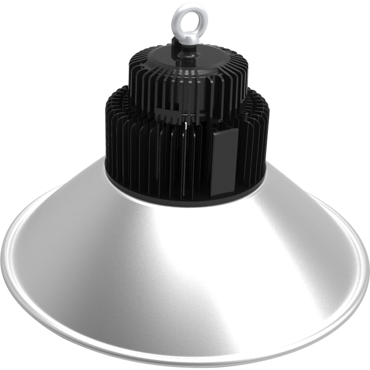 LED UFO High Bay 100W - Aigi Mania - Lagerbeleuchtung - Wasserdicht IP65 - Universalweiß 4000K - Mattschwarz - Aluminium