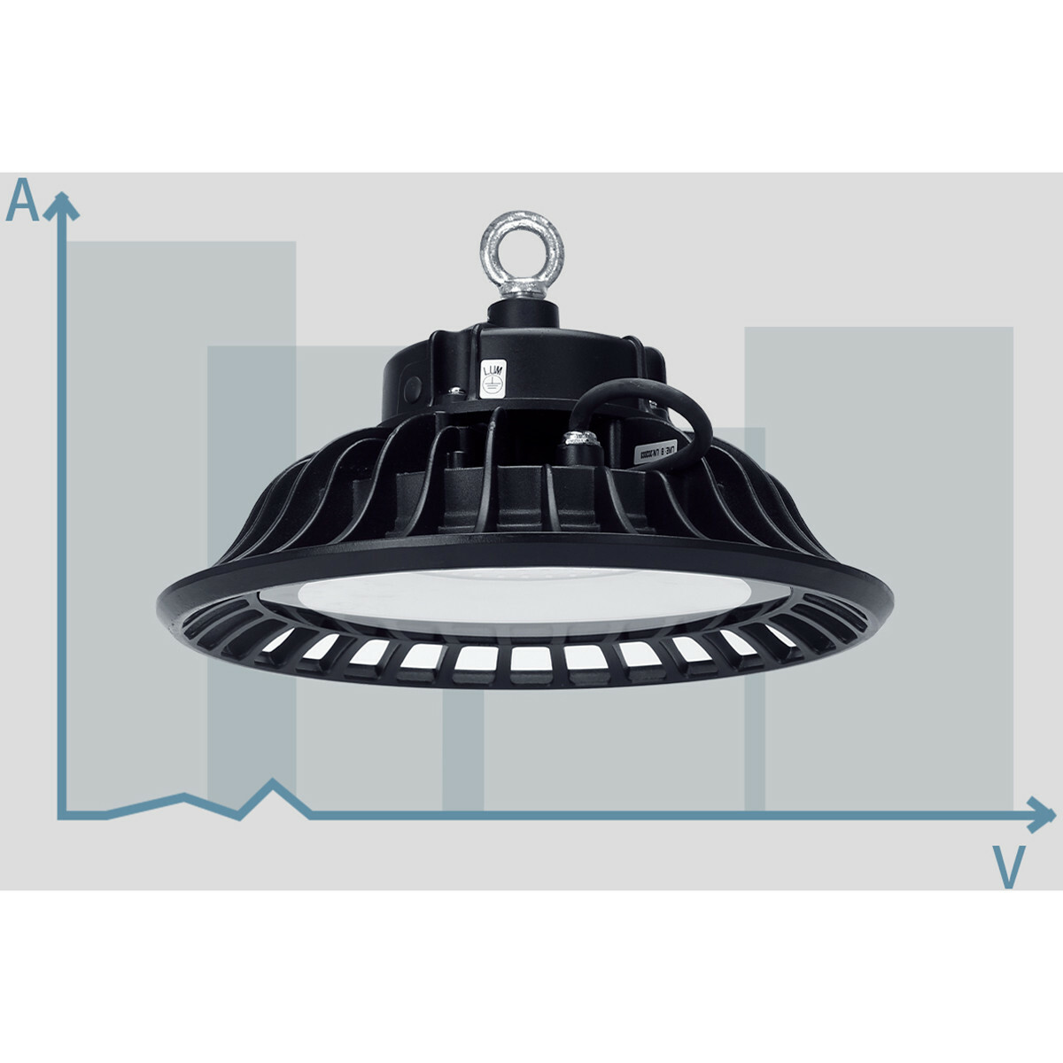 LED UFO High Bay 150W - Aigi Retri - Lagerbeleuchtung - Wasserdicht IP65 - Neutralweiß 4000K - Aluminium